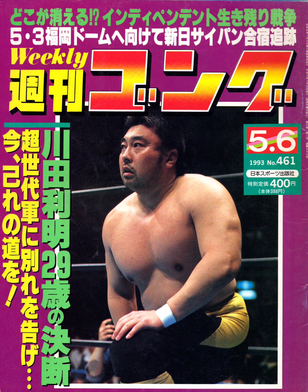 週刊ゴング No.461の表紙と目次 | 1993年（平成5年）5月6日発行 | 週刊